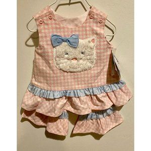 Bailey Boys Kitty Cat Fall 6m Girls Pink Check